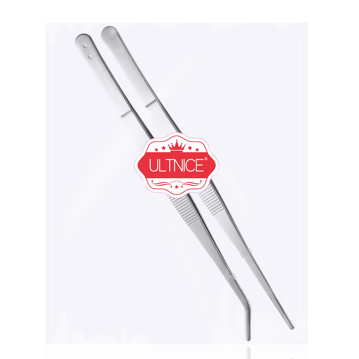2pcs Stainless Steel Tweezers  - огляд і ціна Feeding Tong Stainless
