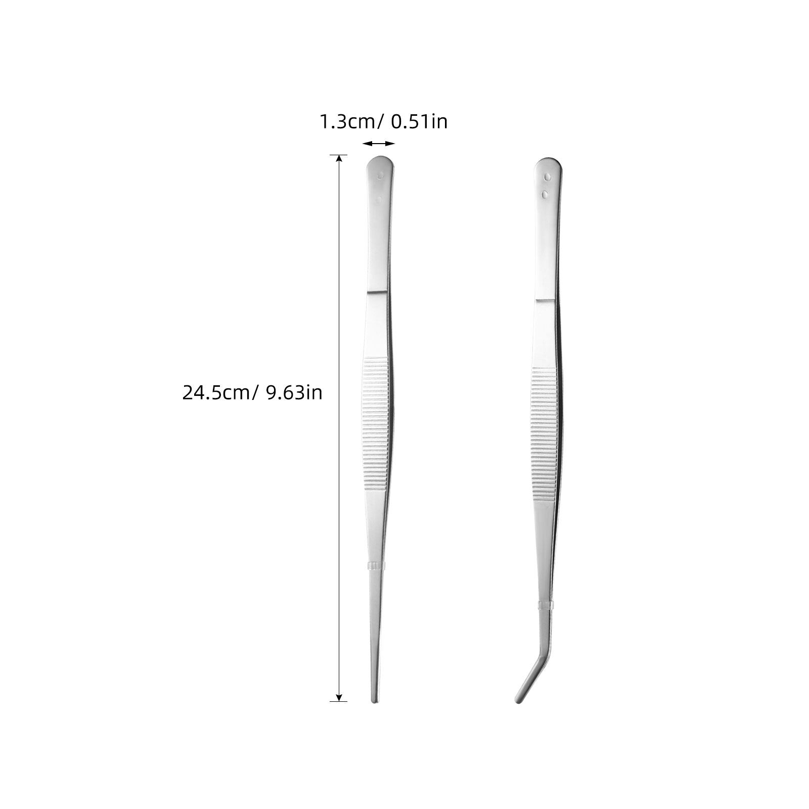 2pcs Stainless Steel Tweezers  - огляд і ціна Feeding Tong Stainless