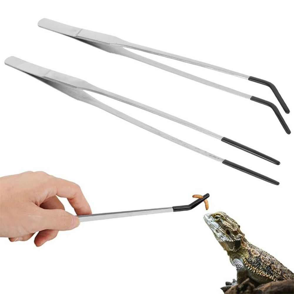 2Pcs Stainless Steel Aquarium  - огляд і ціна Feeding Tong Stainless