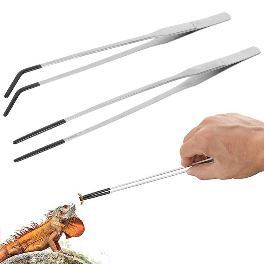 2Pcs Stainless Steel Aquarium  - огляд і ціна Feeding Tong Stainless