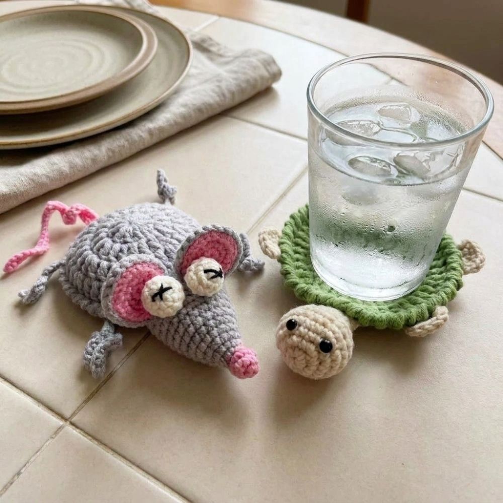 Funny Crochet Turtle Coaster H - огляд і ціна Water Dish Reptile